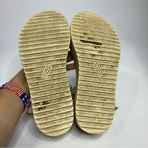 Teva platform Sandals white leather uppers & footbed womens size 9 casual trendy thumbnail 6