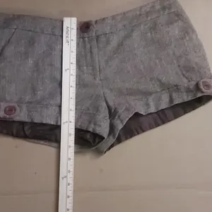 Vintage Brown Tweed Lined Shorts Dark Academia Heritage Preppy Y2K Fall Casual thumbnail 6