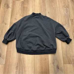 🌟NAP🌟 MOCK NECK SWEATSHIRT DRAWSTRING HEM GRAY SZ S thumbnail 12