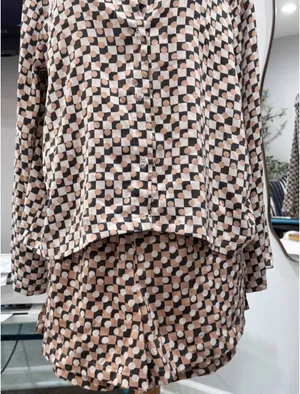 Splendid Satin Girlfriend Check Dot PJ Set thumbnail 6