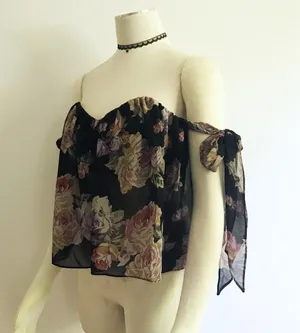 Floral Off Shoulder Boho Top thumbnail 2