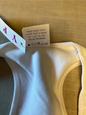 Women's White Racerback Tank Top with Crystal Detail thumbnail 9