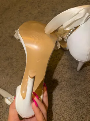 SheIn White pearl heels thumbnail 5