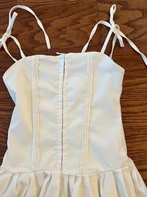 Pin Tuck Corset Bodice Mini Dress Size XS Spaghetti Straps thumbnail 3