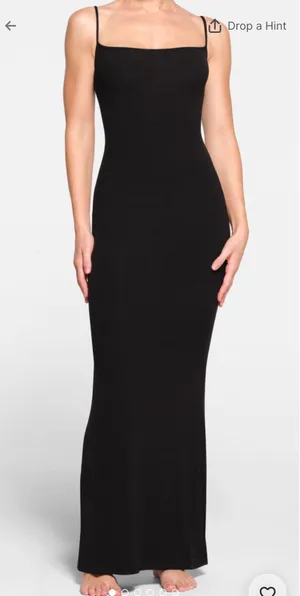 SKIMS Black Dress Long thumbnail 1