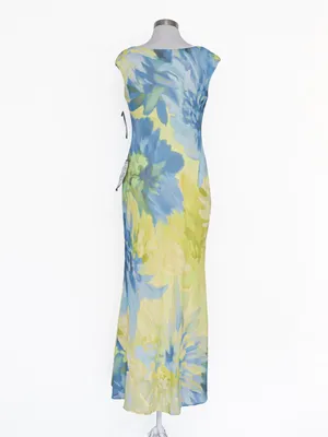 Betsy & Adam - Petite Floral Chiffon Maxi Dress thumbnail 3