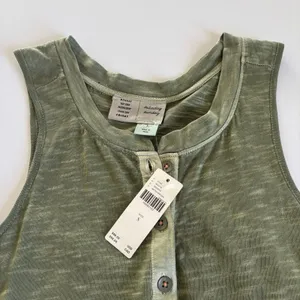 Anthropologie Saturday Sunday Moss Green Sleeveless Button Up Casual Maxi Dress thumbnail 4