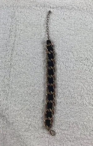 Braided Gold black wrist bracelet thumbnail 3