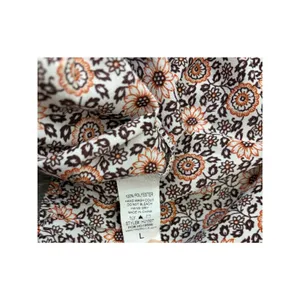 Hayden Smocked Floral Peplum Blouse Large Boho Puff Sleeve thumbnail 3