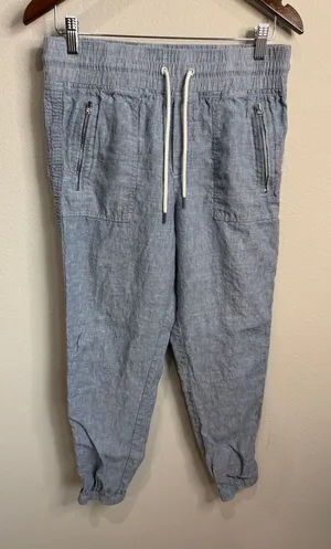 Athleta Blue Cabo Linen Jogger Pant Size 8 thumbnail 1
