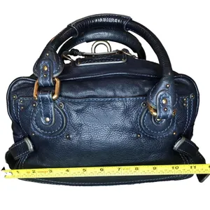 CHLOE Paddington Navy Blue Leather Tote Hand Bag w/ Padlock thumbnail 9