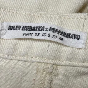 Riley Hubatka x Peppermayo White High Waist Wide Leg Palazzo Trousers Pants Sz 8 thumbnail 4