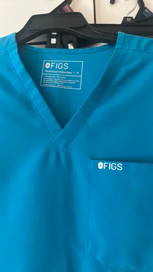 FIGS Scrub Top Electric Blue thumbnail 3