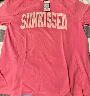 Comfort Colors T-Shirt Sunkissed Pink Colorblock thumbnail 1
