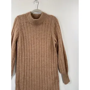 Selected Femme Sweater Dress Brown Glowie Midi Ribbed Knit Long Sleeve Medium thumbnail 7