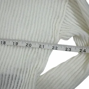 New Roxy Santa Monica Pullover Sweater White Open Knit Cotton High Low Size S thumbnail 9