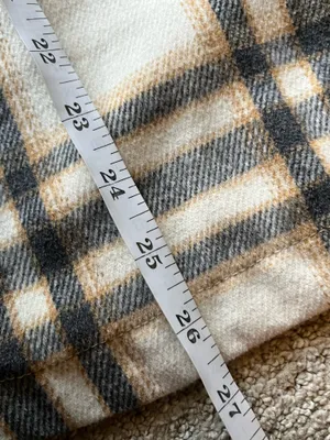 Old Navy Neutral Plaid Shirt Jacket Shacket Cream Tan Women’s Small thumbnail 8