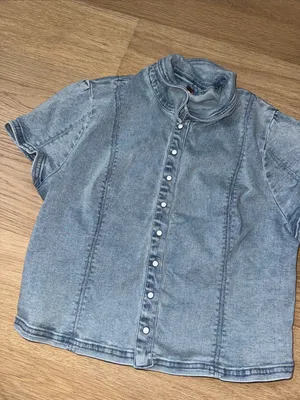 Free people denim top thumbnail 3