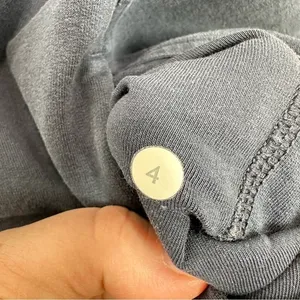 Lululemon Size 4 Navy‎ Blue Cotton Blend Hooded Full Zip Sweatshirt Loungewear thumbnail 3