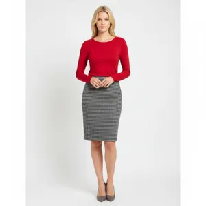 J Crew Gray Herringbone Knee Length Pencil Skirt 8 NEW thumbnail 6