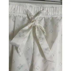 Rachel Parcell Satin Style Pajama Diamond Set Ivory Bridal Getting Ready Small thumbnail 5