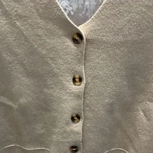 Tan sweater vest button down NWOT cute with a lace tee sold separately thumbnail 4