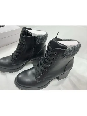 Womans New Bamboo Chief 18 Platform Ankle Boots Size 9 Black thumbnail 3