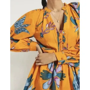 NWT Anthropologie Let Me Be Printed Tunic Dress Mini Floral Size XLP‎ thumbnail 4