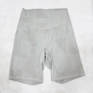 Gymshark Elevate Geometric Print Cycling Gym‎ Shorts Taupe Tan Medium thumbnail 3