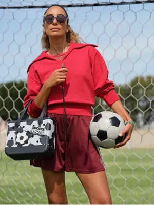 NWT BOGG BAG Bitty Bogg Bag Let’s Kick It Soccer Tote Black White + Pouch thumbnail 3