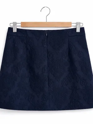 Zara Navy Mini Skirt thumbnail 3