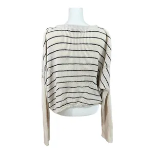 Urban Outfitters Crew Neck Slouch Crop Stripe Knit Sweater Size M A35 thumbnail 8