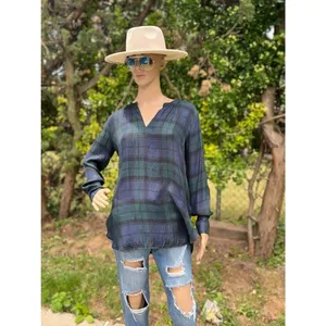Womens AnnTaylor Loft Preppy Softened plaid Tunic Small thumbnail 3
