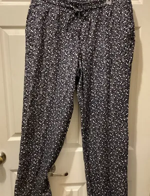 GAP Dark Blue Floral Pajama Pants thumbnail 1
