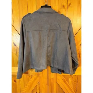 Philosophy Size 2X Faux Suede Open Front Jacket Ash Smoke nwt Read (6458) thumbnail 7