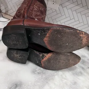 Dan Post Men’s Cowboy Boots DP2111R Leather Western Brown Size 9D Made in Mexico thumbnail 7