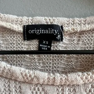 Originality Cable Knit Cropped Tank Top Sleeveless Shirt Size XS thumbnail 2