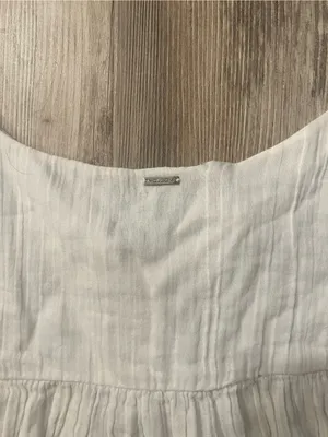 Volcom White Peasant Peplum Blouse thumbnail 5