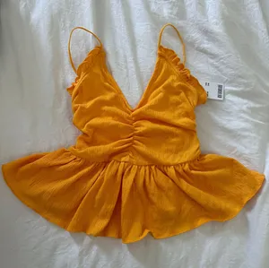 Urban Outfitters Yellow Ruffle Top thumbnail 1