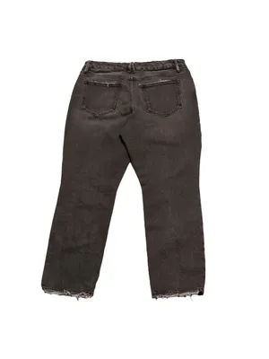Good American Black Distressed Raw Hem Jeans Size 14/32 thumbnail 8
