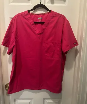 Dark Pink scrub top  thumbnail 1