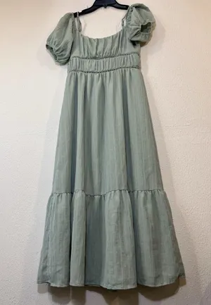 ASTR The Label Sage Green Off The Shoulder Midi Dress Small thumbnail 3