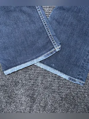 Vintage Y2K Buckle BKE Sabrina Low Rise Flare Jeans Sz 26 x 32.5 Dark Distressed thumbnail 7