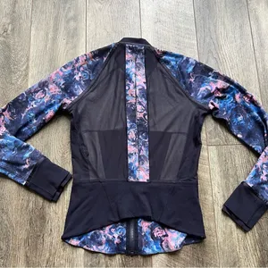 Lululemon If You’re Lucky Jacket in Moody Mirage Bark Berry Navy Floral Zip Up thumbnail 14