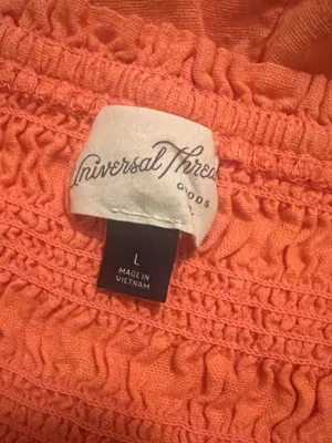 Universal Threads Linen Jumpsuit Size Large Coral Wide Leg thumbnail 5