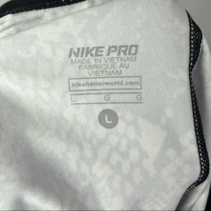 Nike Pro Black & White Snake Print‎ Compression Athletic Shorts L thumbnail 6