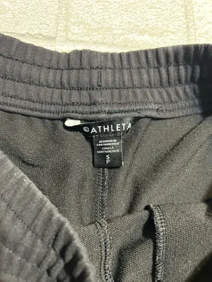 Athleta Black Drawstring Lounge Shorts Size Small thumbnail 3