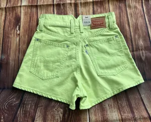 Levi's Strauss Women’s Notch High Waisted Mom Shorts Daiquiri Green Size 26 thumbnail 8