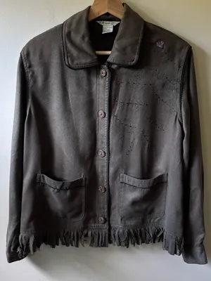 C.a. Sport Faux Suede Fringe Jacket thumbnail 1
