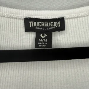 True Religion M Horseshoe Logo Stretch Lace Up Midi Dress Tank Top White $129 thumbnail 7